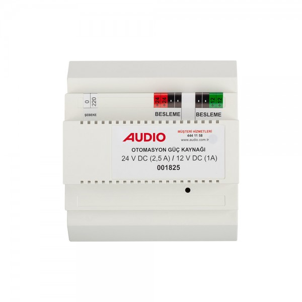 AUDIO AKILLI EV GÜÇ KAYNAĞI ( 24V DC ( 2.5A ) 12V DC ( 1 A )